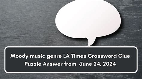 Moody Music Genre Crossword Clue: The Melancholic Echoes of Blues